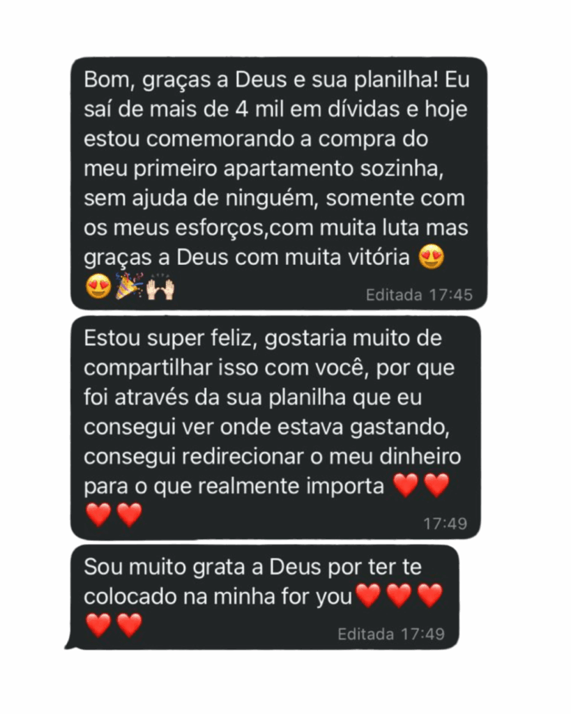 Feedback - Planilha Financeira 1