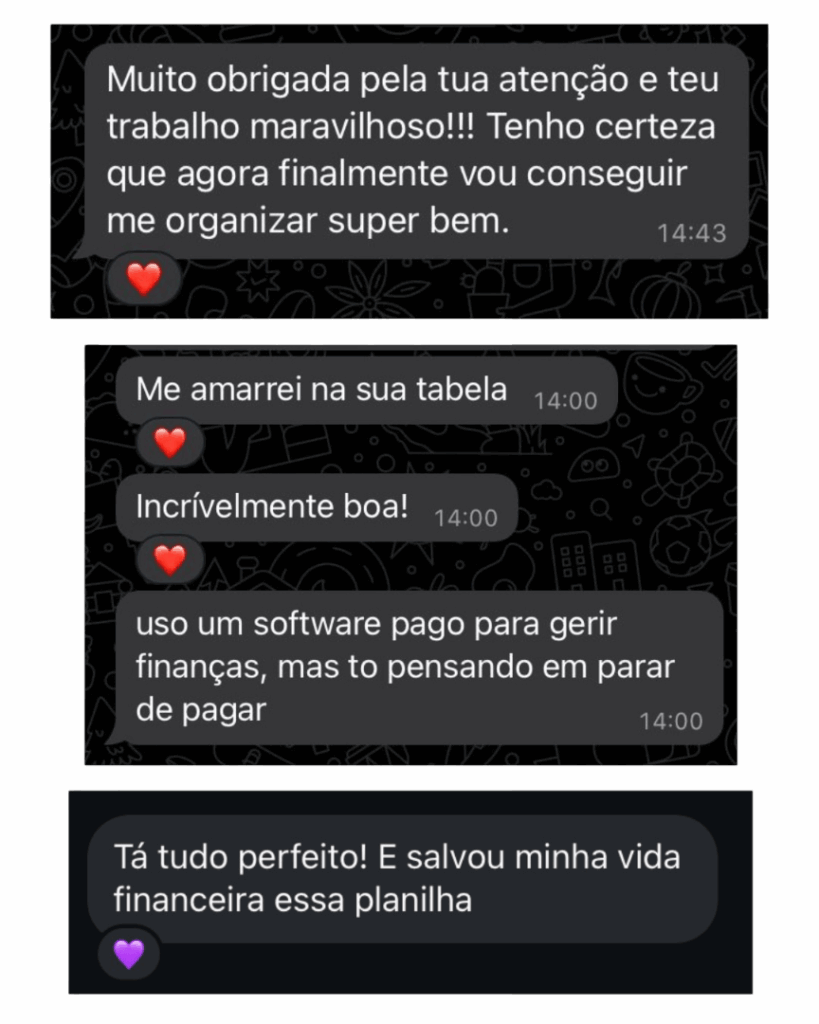 Feedback - Planilha Financeira 4